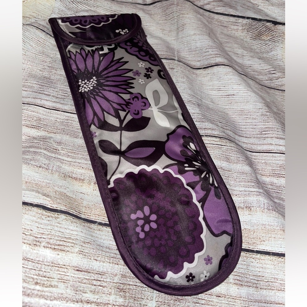 Thirty One Flat Iron Case In Plum Awesome Blossom Style Sleeve